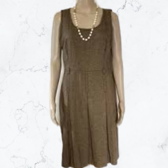 LOFT Dresses & Skirts - Ann Taylor Loft Petite Tweed Wool Blend Pleated Sleeveless Jumper Dress 00P